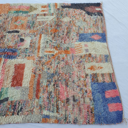 Anatali - Multicolored Abstract Boujad Rug 6x10 ft - Vibrant Handwoven Moroccan Berber Area Rug for Boho Living Room | 6'66x10'10 Ft | 203x308 cm - OunizZ