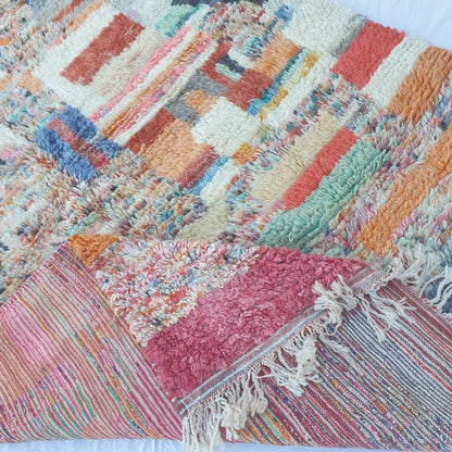 Anatali - Multicolored Abstract Boujad Rug 6x10 ft - Vibrant Handwoven Moroccan Berber Area Rug for Boho Living Room | 6'66x10'10 Ft | 203x308 cm - OunizZ