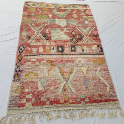 Bahani - Boujad Rug 6x10 Moroccan Handmade | Authentic Berber Living room & Bedroom Rug | 6'50x10'50 Ft | 198x320 cm - OunizZ