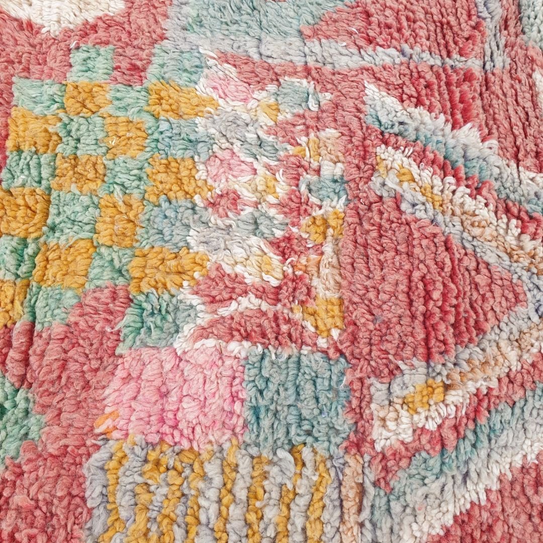 Bahani - Boujad Rug 6x10 Moroccan Handmade | Authentic Berber Living room & Bedroom Rug | 6'50x10'50 Ft | 198x320 cm - OunizZ