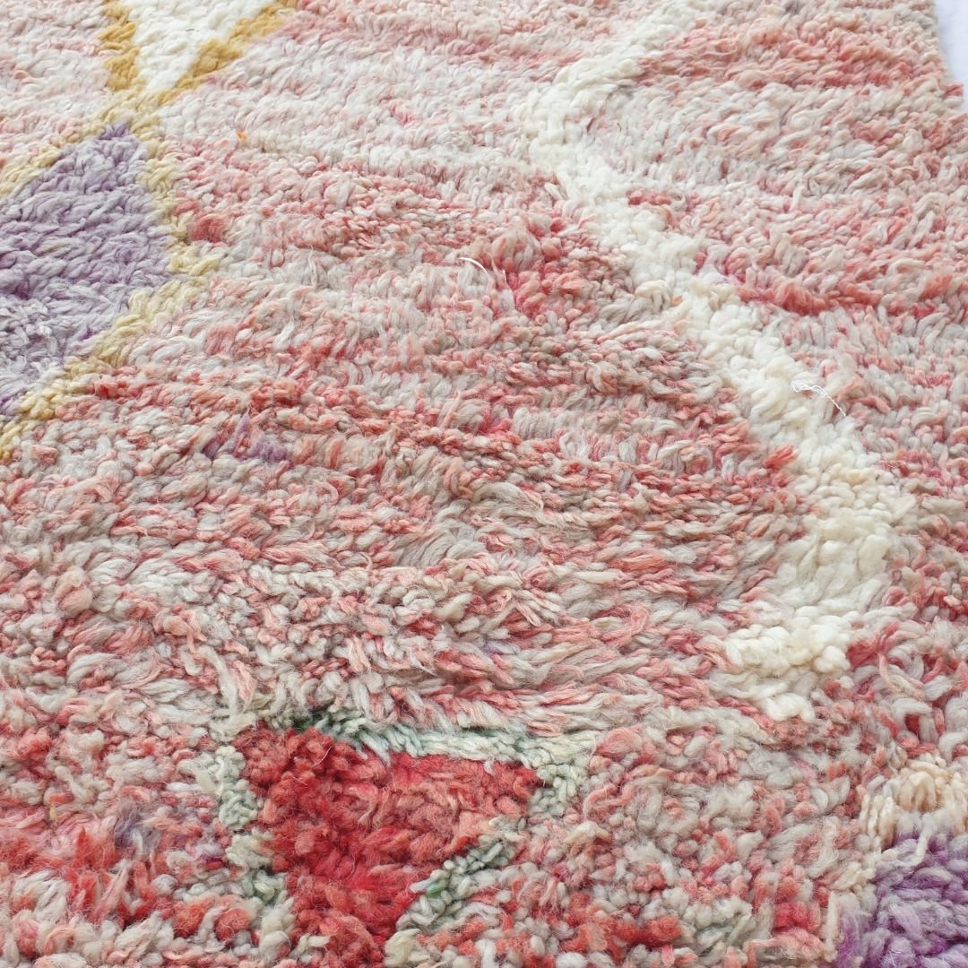 Bahani - Boujad Rug 6x10 Moroccan Handmade | Authentic Berber Living room & Bedroom Rug | 6'50x10'50 Ft | 198x320 cm - OunizZ