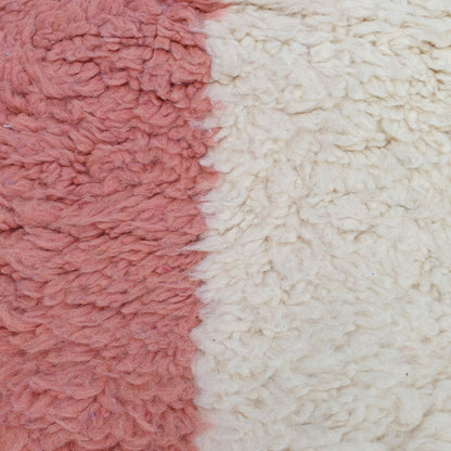 Balissa | Moroccan Beni rug 6x9 Ultra Soft | White Beni Ouarain with Pink & Blue | 9'78x6'50 Ft | 298x198 cm - OunizZ