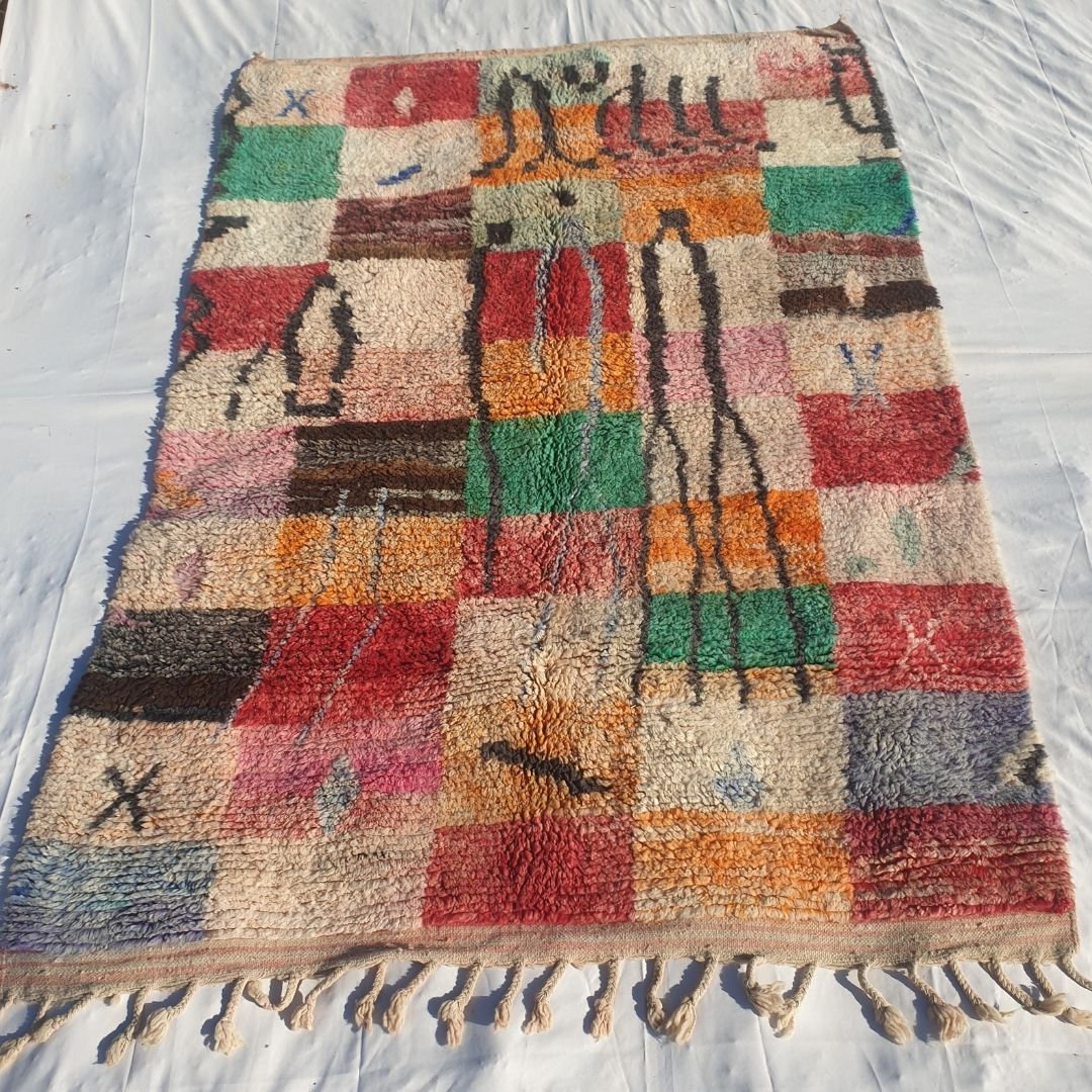 Barmi - Multicolored Moroccan Rug 6x9 Boujad Berber Handmade | 6'76x9'91 Ft | 206x302 cm - OunizZ