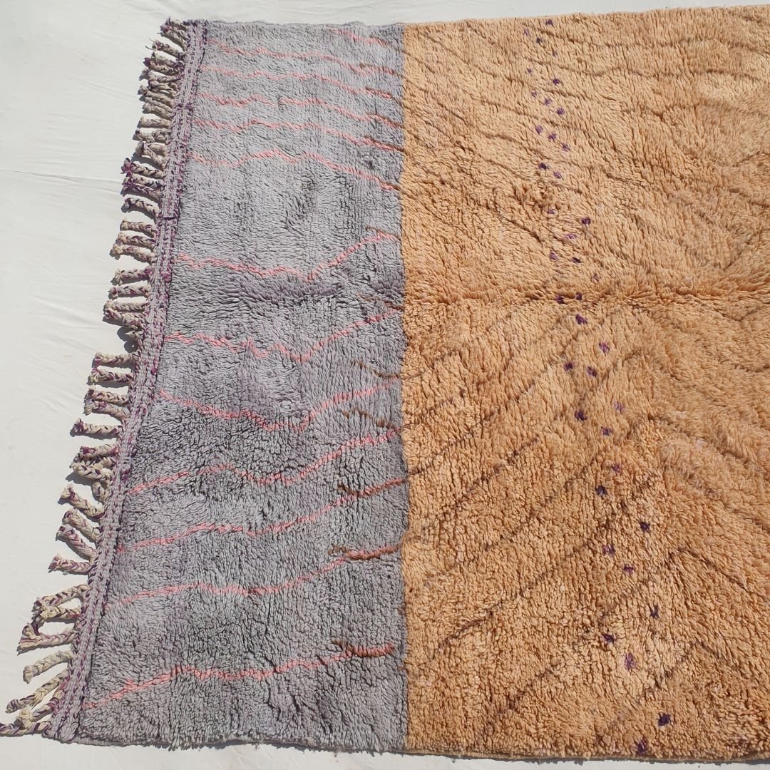Belada - Luxury Dusty Rose Moroccan Rug 6x9 - Handmade Beni Mrirt Shag Rug | 6'82x9'41 ft - 208x287 cm - OunizZ