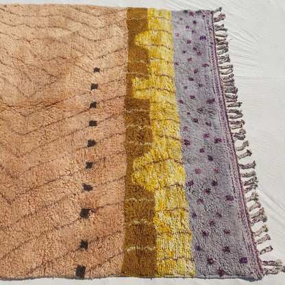 Belada - Luxury Dusty Rose Moroccan Rug 6x9 - Handmade Beni Mrirt Shag Rug | 6'82x9'41 ft - 208x287 cm - OunizZ