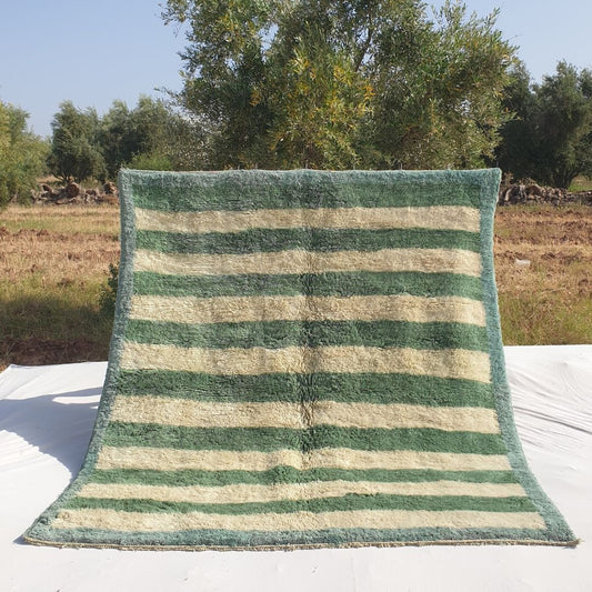 Bernata - Green Moroccan Rug Beni Mrirt Luxurious Ultra Soft & Thick | Custom - Rug (Made to Order) - OunizZ