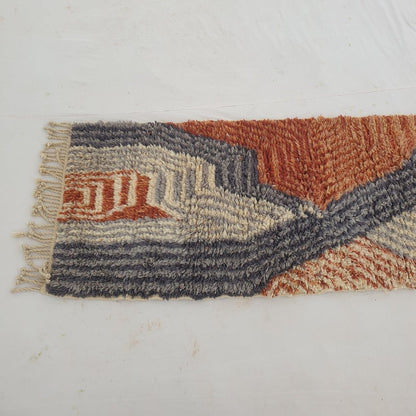 Canza Runner | Orange Moroccan Beni Mrirt Runner Rug Luxurious Ultra Soft & Thick | Colorful Hallway Runner | 2'76x13' Ft | 84x397 cm - OunizZ