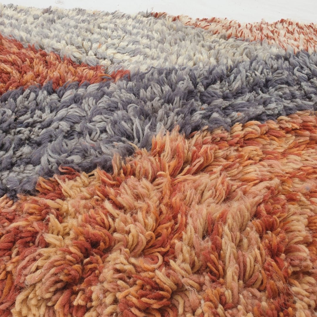 Canza Runner | Orange Moroccan Beni Mrirt Runner Rug Luxurious Ultra Soft & Thick | Colorful Hallway Runner | 2'76x13' Ft | 84x397 cm - OunizZ