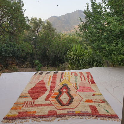 Chahalia | Large 9x12 Colorful Boujad Moroccan Rug - Handwoven Vibrant Berber Geometric Carpet | 9'x12'5" Ft | 274x380 cm - OunizZ