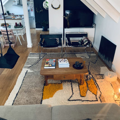 Customized ARNABA | 2,55x2,55 m | Moroccan Beni Ourain Rug | 100% wool handmade - OunizZ