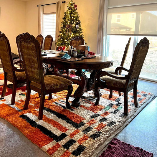 Customized AZAKI | 13x8'5 Ft | 4x3 m | Moroccan Colorful Rug | 100% wool handmade - OunizZ