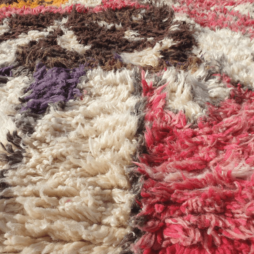 Customized Mabia | Oversized Red Moroccan Rug 8x10 ft | Authentic Handmade Boujad Berber Living room Rug - OunizZ