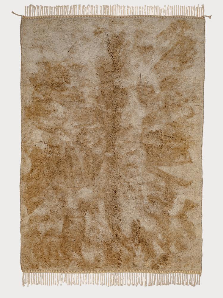 Customized Tinttat | Luxurious Sand Beige 10x15 Moroccan Rug Plush Beni Mrirt Ultra Soft | Authentic Berber wool Beni Rug - OunizZ