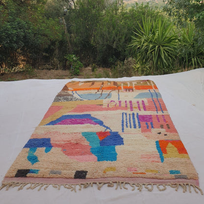 Darina - 6x10 Moroccan Rug - Vibrant Boujad Berber Abstract Multicolor Handwoven Carpet | 6'5"x10'3" Ft | 197x313 cm - OunizZ