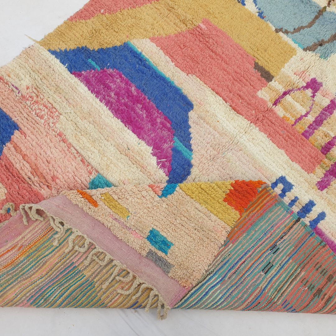 Darina - 6x10 Moroccan Rug - Vibrant Boujad Berber Abstract Multicolor Handwoven Carpet | 6'5"x10'3" Ft | 197x313 cm - OunizZ