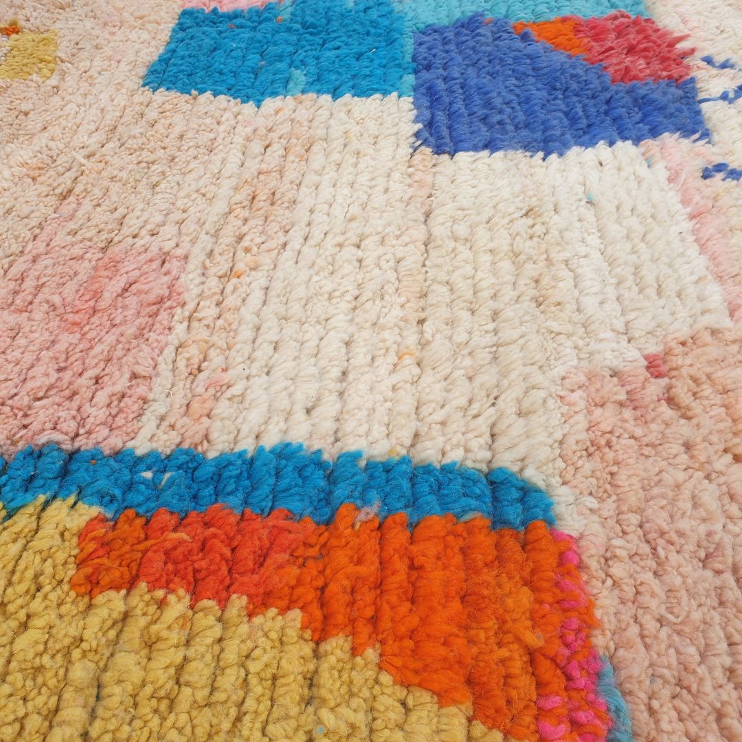 Darina - 6x10 Moroccan Rug - Vibrant Boujad Berber Abstract Multicolor Handwoven Carpet | 6'5"x10'3" Ft | 197x313 cm - OunizZ