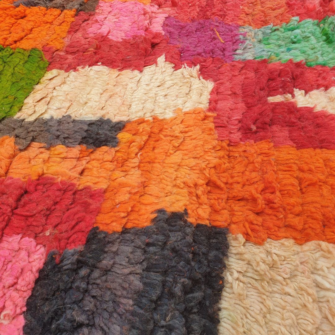 Dialra - 6x10 Moroccan Rug - Vibrant Red Diamond Boujad Berber Handwoven Carpet | 6'4"x10'2" Ft | 193x310 cm - OunizZ