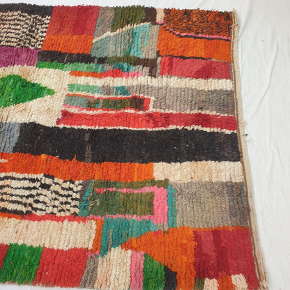 Dialra - 6x10 Moroccan Rug - Vibrant Red Diamond Boujad Berber Handwoven Carpet | 6'4"x10'2" Ft | 193x310 cm - OunizZ