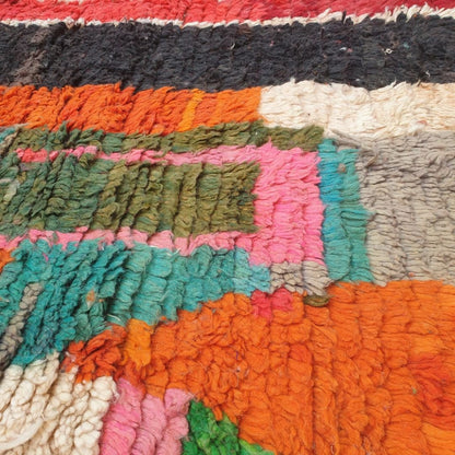 Dialra - 6x10 Moroccan Rug - Vibrant Red Diamond Boujad Berber Handwoven Carpet | 6'4"x10'2" Ft | 193x310 cm - OunizZ