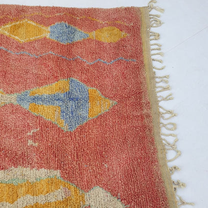 Fazga - Red 6x9 Moroccan Rug Berber Boujad Handmade | 6'43x9'88 Ft | 196x301 cm - OunizZ