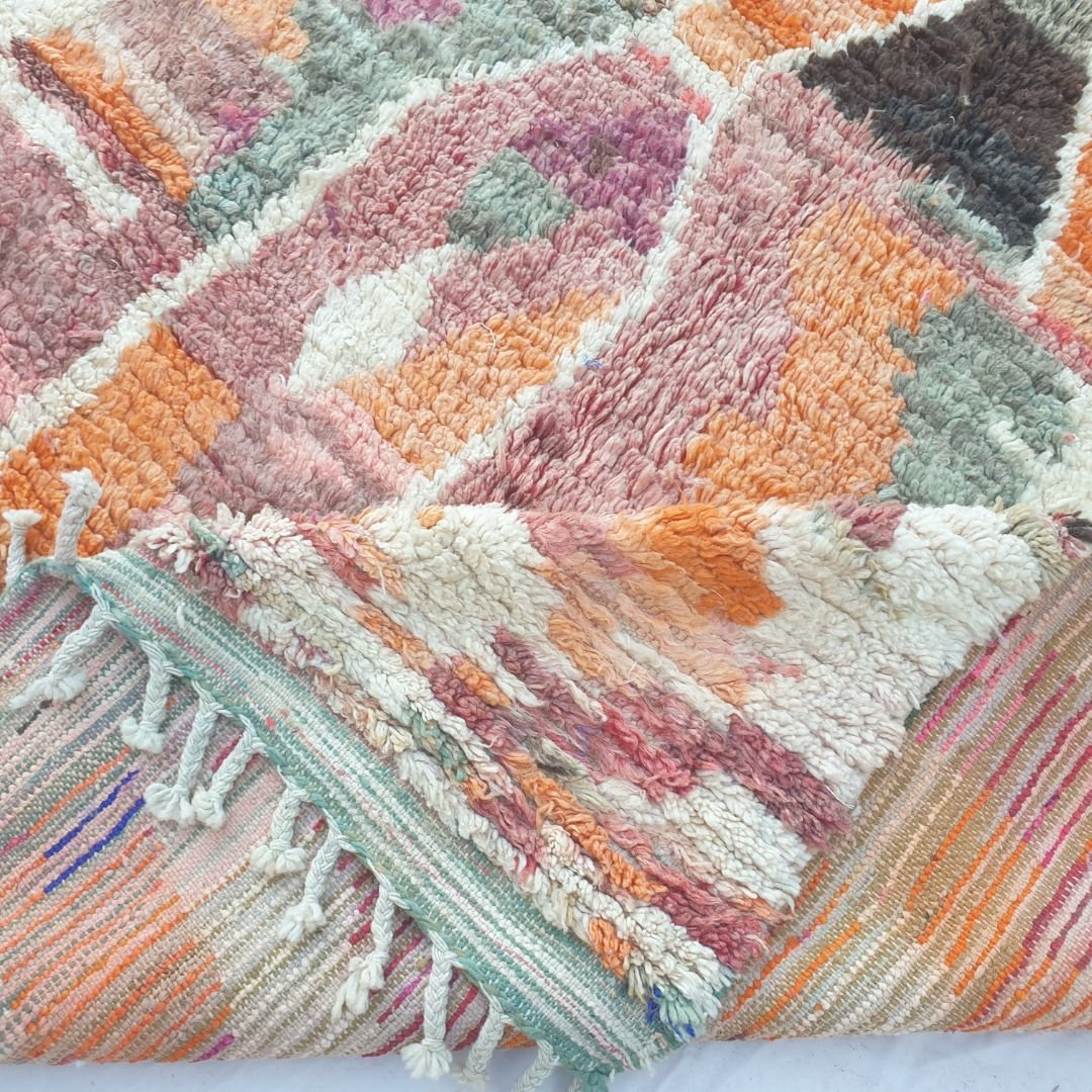 Ghikada - Vibrant Abstract 6x10 Boujad Moroccan Rug - Handwoven Multicolor Berber Wool Carpet | 6'43x10'14 Ft | 196x309 cm - OunizZ