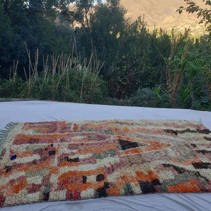 Ghikada - Vibrant Abstract 6x10 Boujad Moroccan Rug - Handwoven Multicolor Berber Wool Carpet | 6'43x10'14 Ft | 196x309 cm - OunizZ
