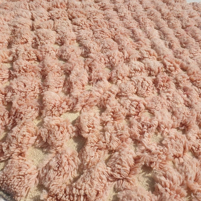 Hanna - 5x8 Soft Pink Moroccan Shag Rug - Luxury Beni Mrirt Wool Rug | 5'28x8'31 ft - 161x253 cm - OunizZ