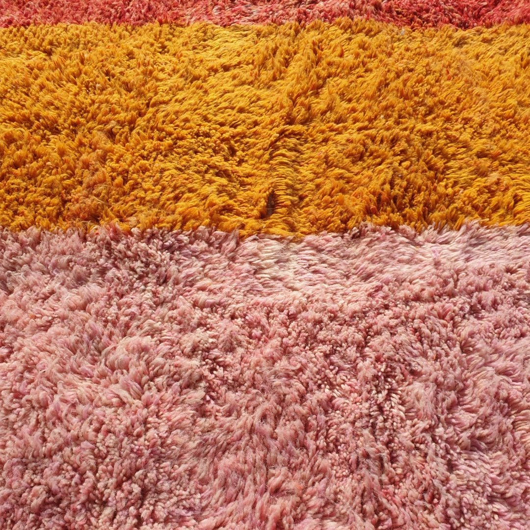 Idouh | 8x11 Moroccan Rug Pink & Orange Berber Beni Ourain for Living Room or Bedroom | 8'76x11 Ft | 267x336 cm - OunizZ