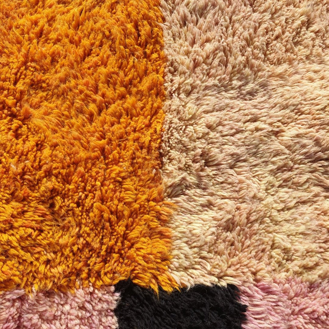 Idouh | 8x11 Moroccan Rug Pink & Orange Berber Beni Ourain for Living Room or Bedroom | 8'76x11 Ft | 267x336 cm - OunizZ