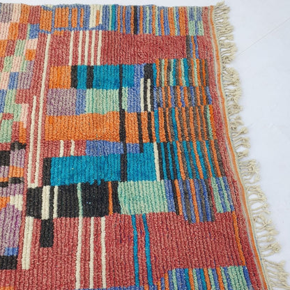 Katali - 7x10 Moroccan Rug Berber Boujad Handmade | 7'x10' Ft | 213x306 cm - OunizZ