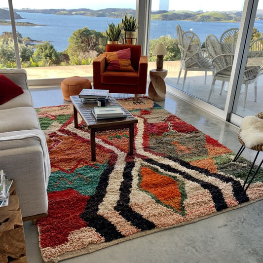 KHAYM | 9x6'7 Ft | 3x2 m | Moroccan Colorful Rug | 100% wool handmade - OunizZ