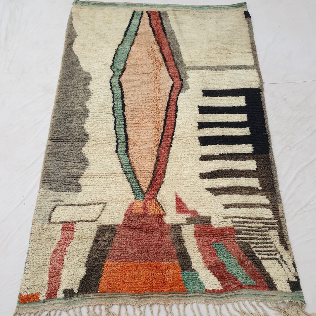 Lamra - Boujad 6x10 Moroccan Rug Berber Handmade | 6'30x10' Ft | 192x305 cm - OunizZ