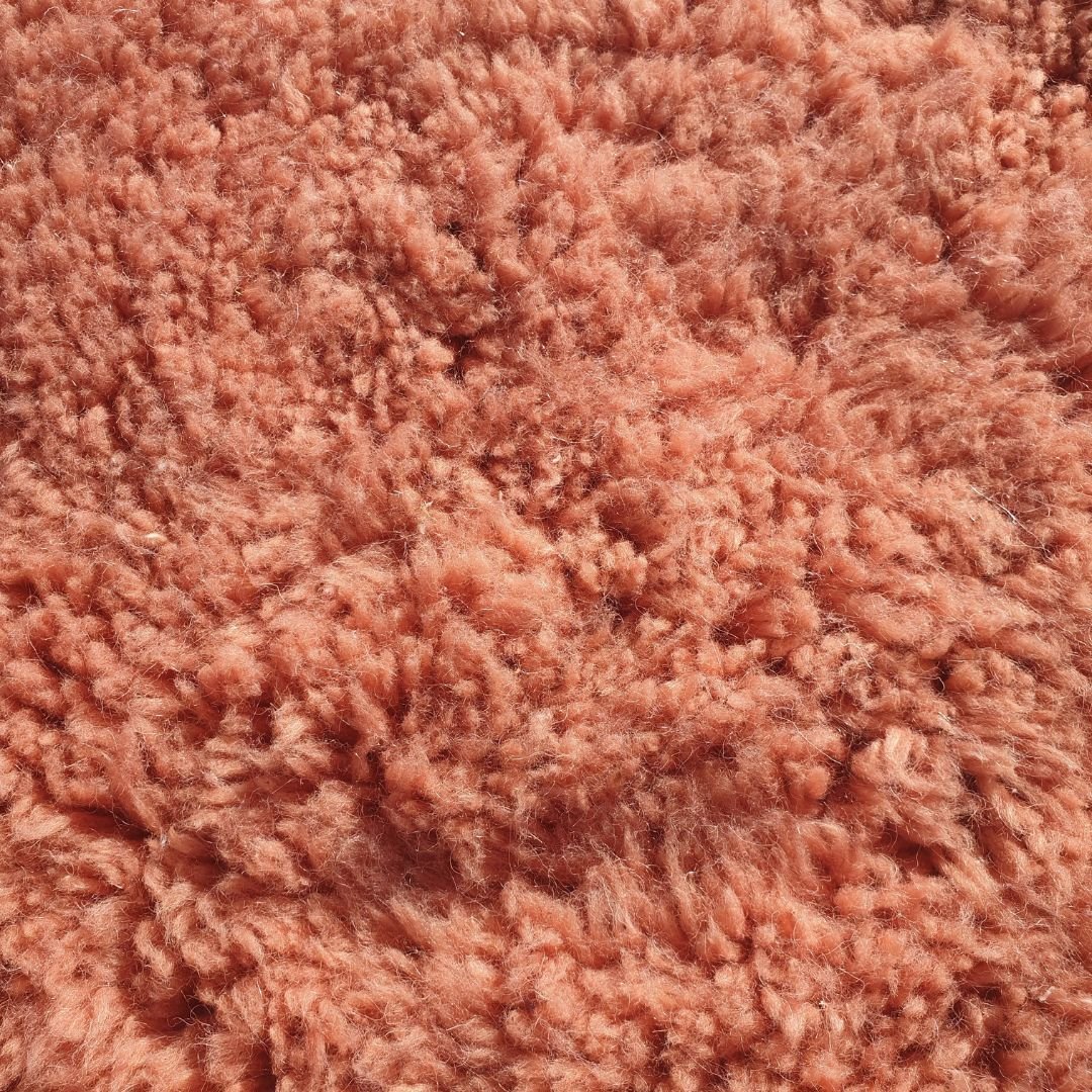 Lavme | Peach Pink Moroccan Rug 6x9 Beni Ourain Ultra Soft | Authentic Berber wool Beni Rug | 6'92x9'71 Ft | 211x296 cm - OunizZ