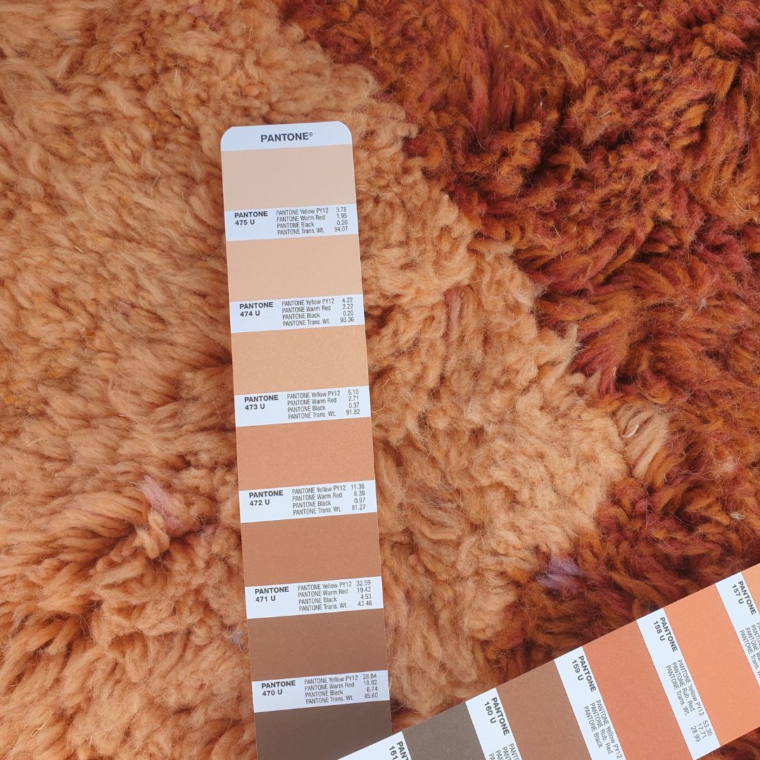 Lavmi | Handmade Beni Mrirt Rug 6x9 ft – Plush Pastel Pink Orange Lilac Abstract Moroccan Shag Wool Rug | 6'9"x9'5" ft | 207x286 cm - OunizZ