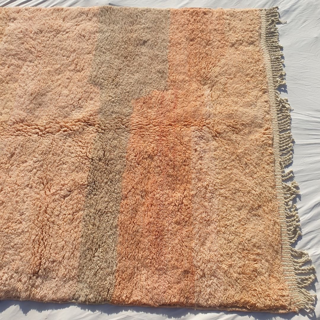 Salmon Teal 6x10 Luxury Moroccan Rug – Handwoven Wool Carpet – OunizZ