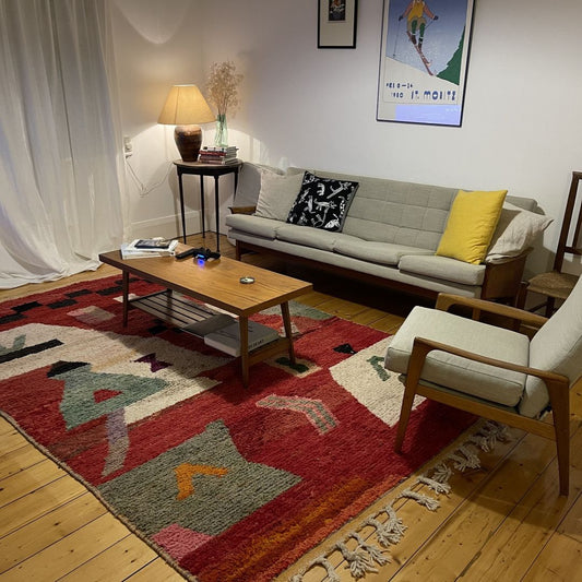 MANISMA | 10x6'5 Ft | 3x2 m | Moroccan Colorful Rug | 100% wool handmade - OunizZ