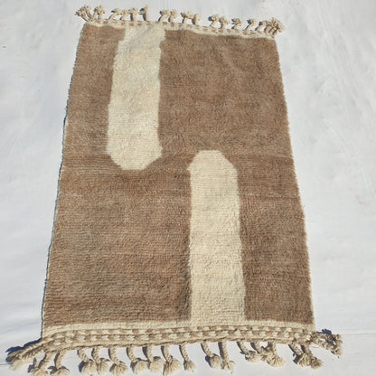 Marna - BENI OUARAIN Moroccan Rug 3x5 for Bedroom | Moroccan High Pile Area Rug Berber Authentic Wool | 5'67x3'64 Ft | 173x111 cm - OunizZ