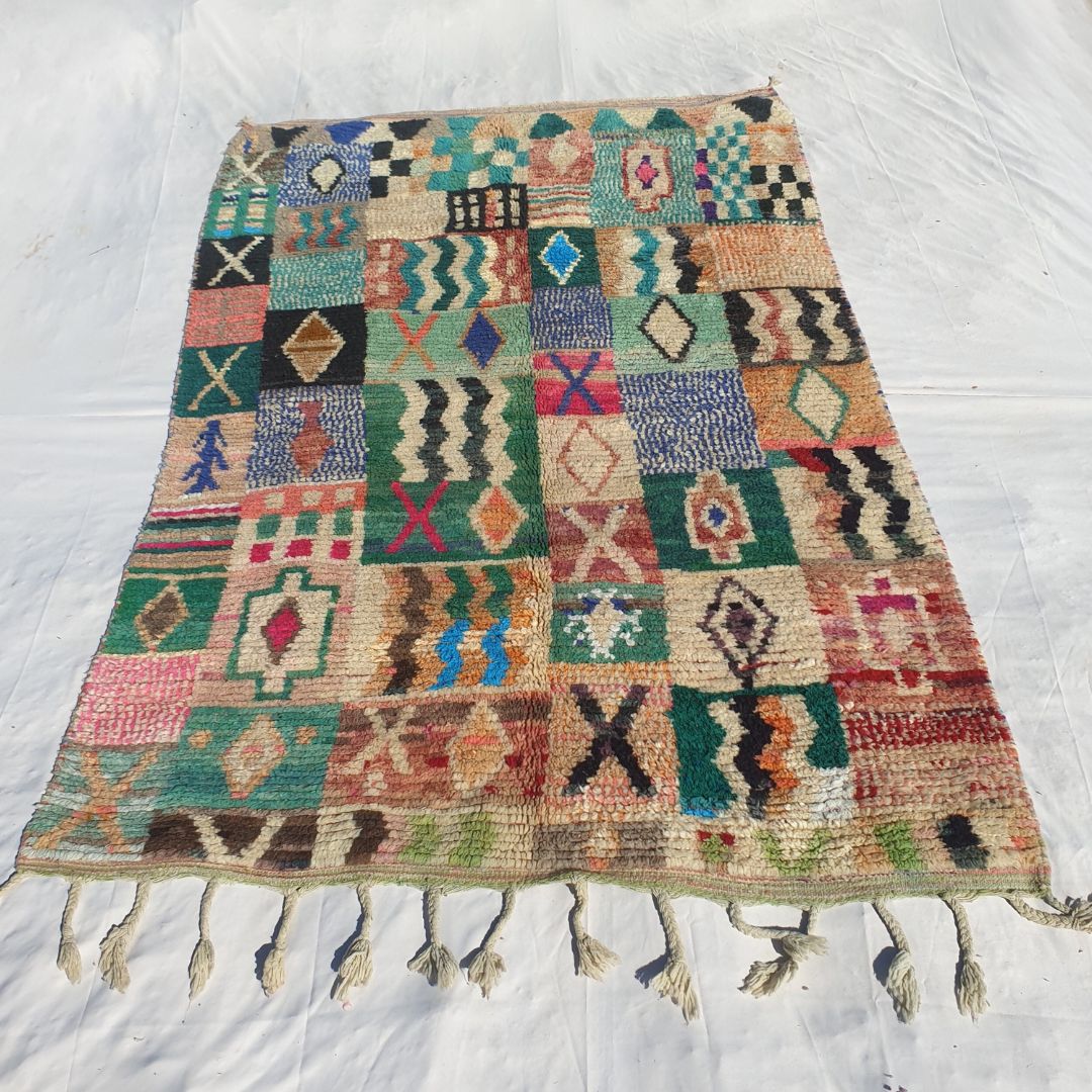 Mdaha - Boujaad Moroccan Rug 6x10 Handmade Berber | 6'63x10'27 Ft | 202x313 cm - OunizZ