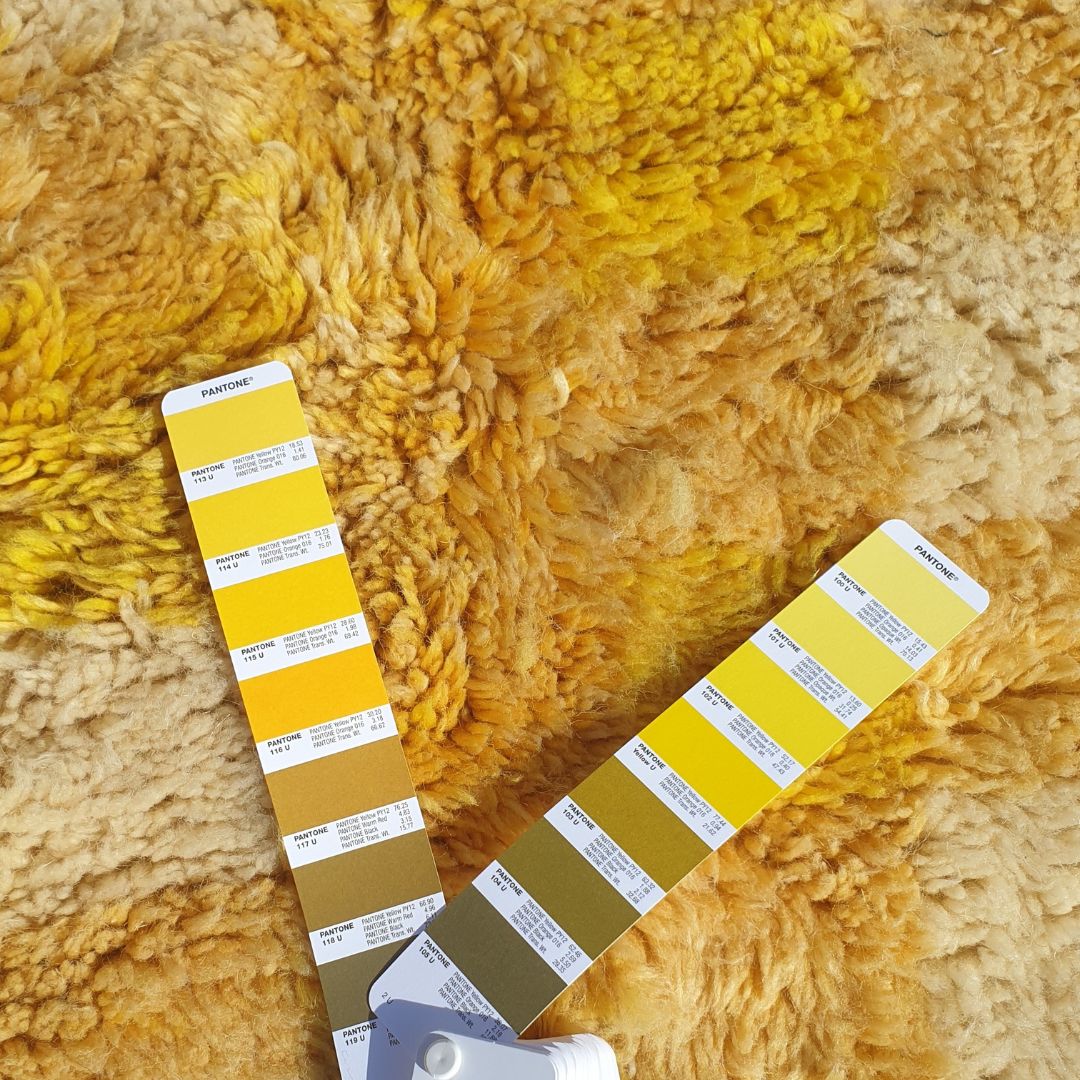 Mouassine | Checkered Yellow Moroccan Rug 6x9 Beni Ourain Ultra Soft | Authentic Berber wool Beni Rug | 6'53x9'74 Ft | 199x297 cm - OunizZ