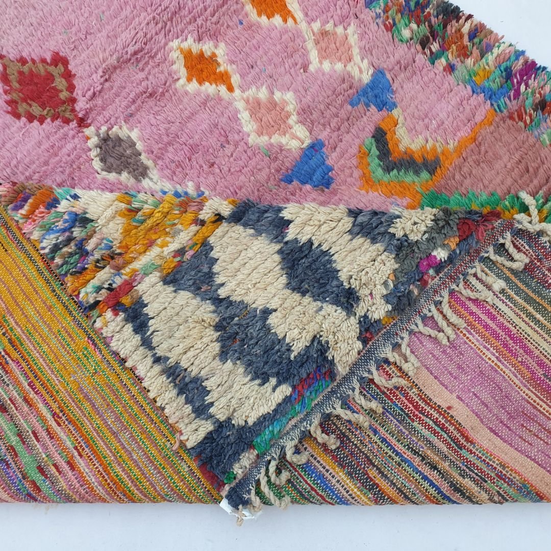 Moutra - Multicolored 6x9 Moroccan Rug Berber Boujad Handmade | 6'50x9'80 Ft | 198x299 cm - OunizZ