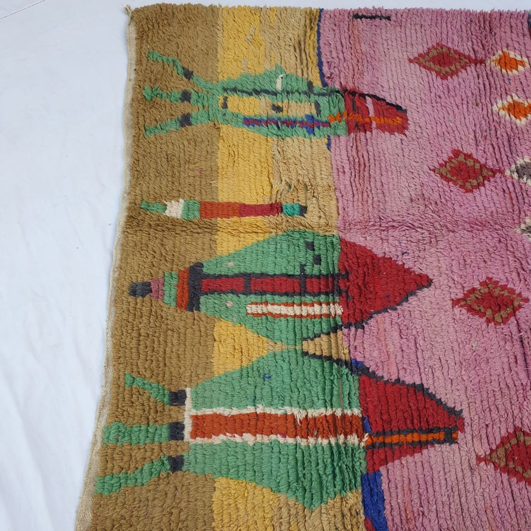 Moutra - Multicolored 6x9 Moroccan Rug Berber Boujad Handmade | 6'50x9'80 Ft | 198x299 cm - OunizZ