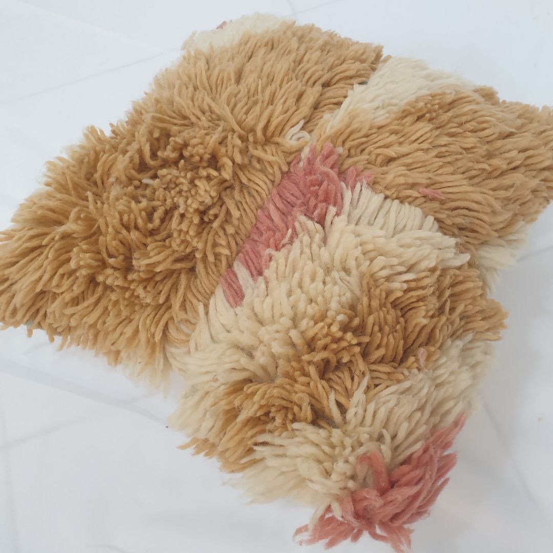 Neutral Moroccan Cushion Cover – Fabulous Handwoven Design 16x16 inches | 40x40 cm - OunizZ