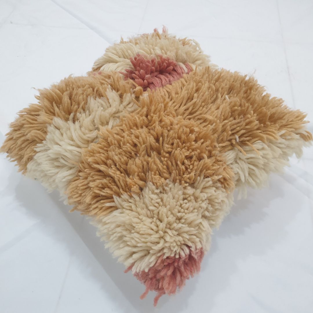 Neutral Moroccan Cushion Cover – Fabulous Handwoven Design 16x16 inches | 40x40 cm - OunizZ