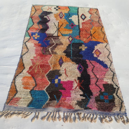 Nhida - Multicolored Moroccan Rug Boujaad Handmade Berber | 5'68x9'12 Ft | 173x278 cm - OunizZ