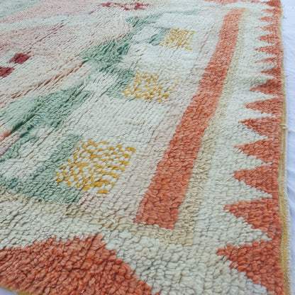 Nihna - Pastel Abstract 6x10 Boujad Moroccan Rug - Handwoven Soft Berber Wool Carpet | 6'14x10'04 Ft | 187x307 cm - OunizZ