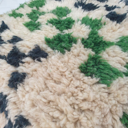 Playful Handmade Moroccan Pouf – Whimsical Abstract Floor Cushion 24x24x8 inch | 60x60x20 cm - OunizZ