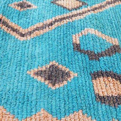 Turquois Boujad 6x10 Moroccan Rug Berber Handmade