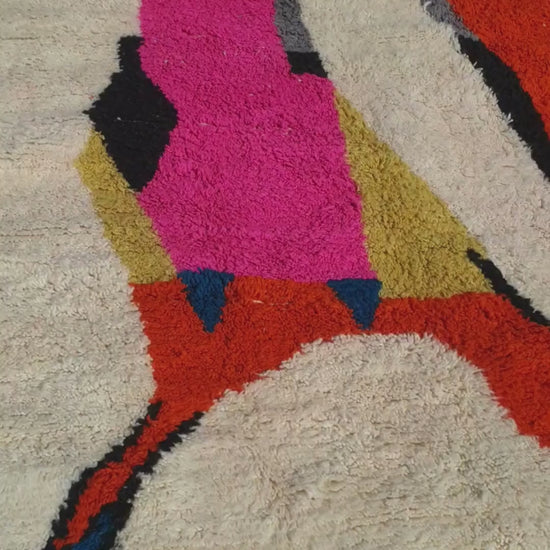 Multicolored Moroccan Rug 6x9 Azilal