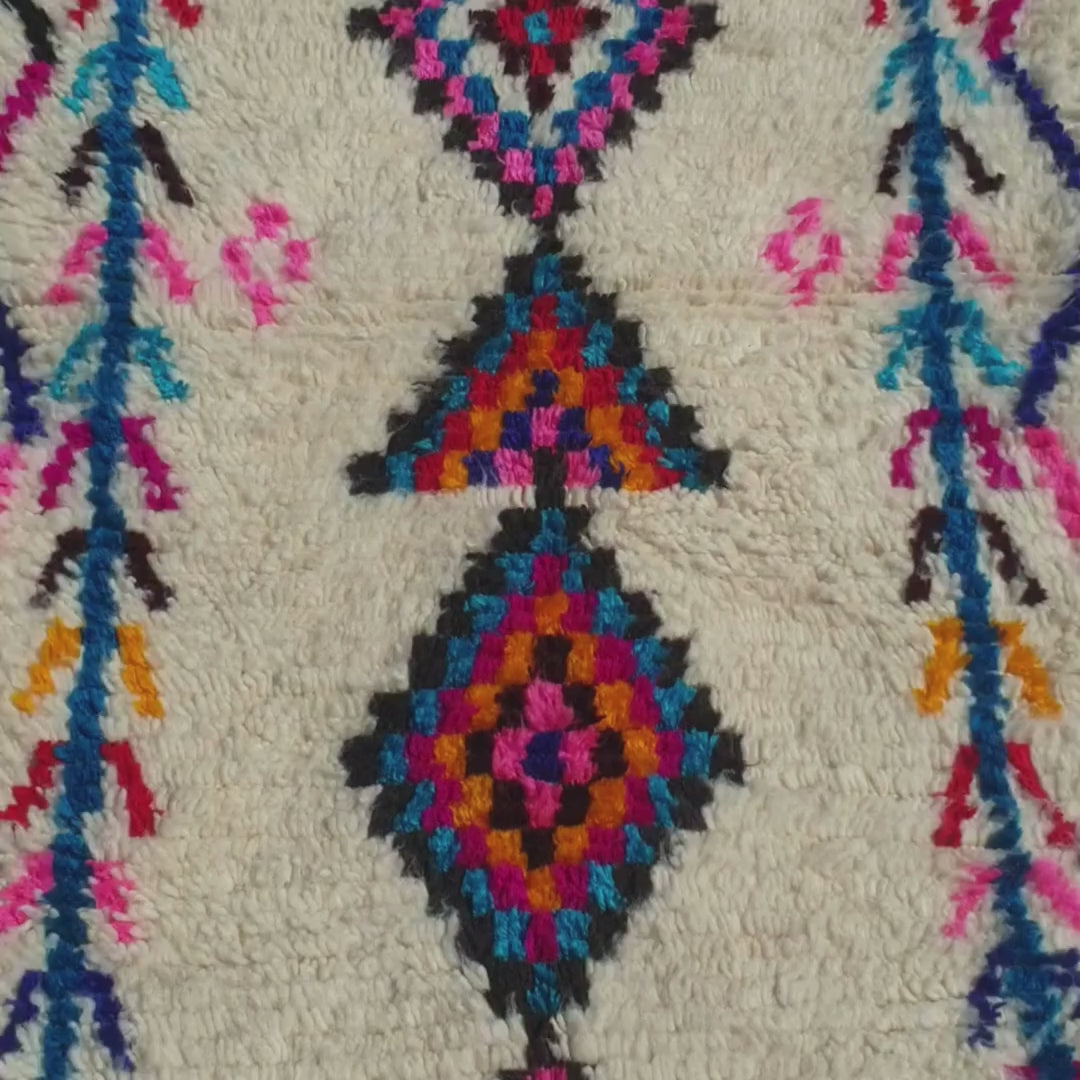 Small White Moroccan Rug Berber Azilal