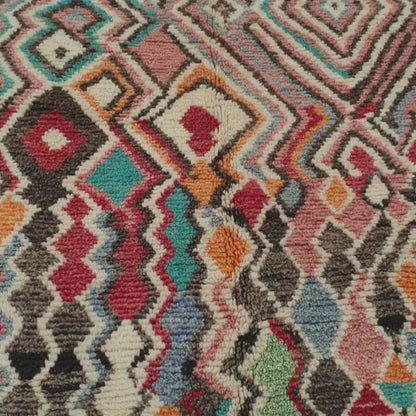 Colorful Boujad 7x11 Moroccan Rug Berber Handmade